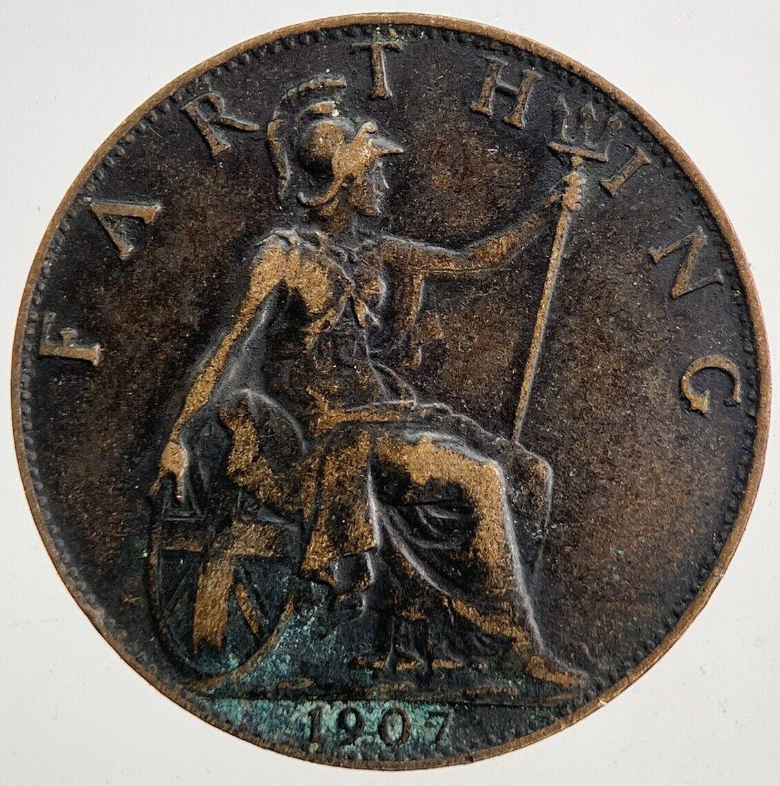1907 Edward VII Farthing Coin | Very High Grade