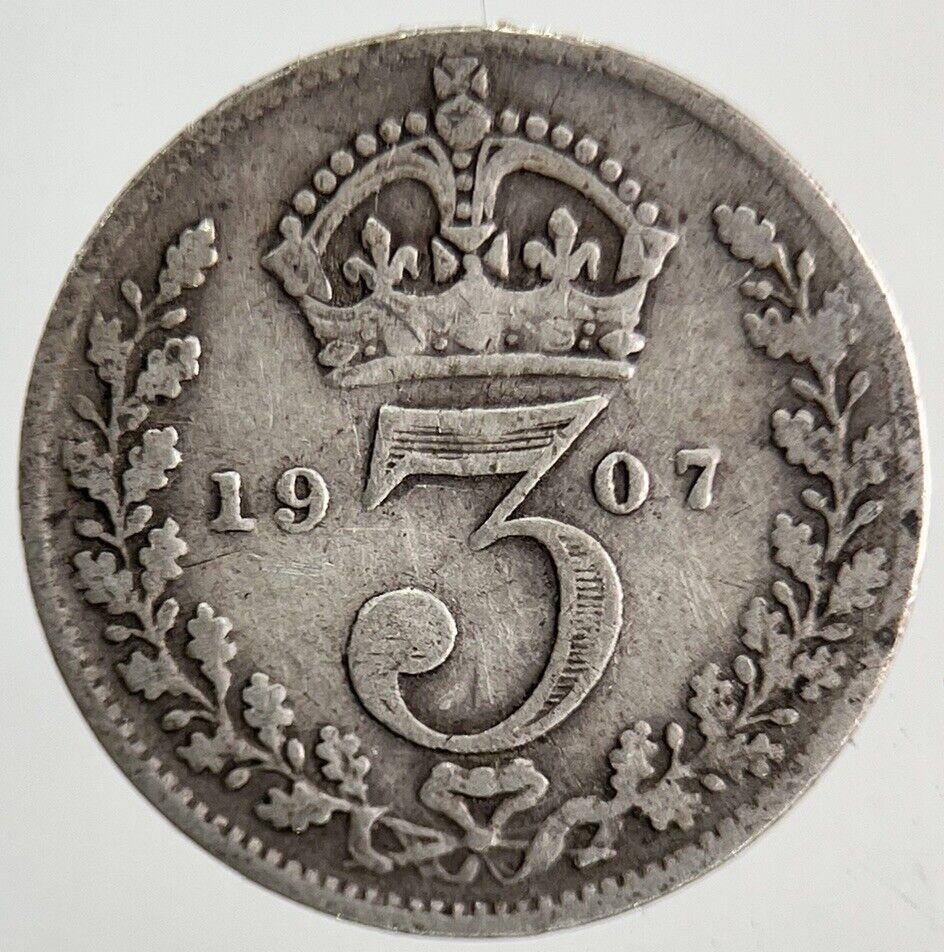 1907 Edward VII Threepence Silver Coin | Collectable Grade
