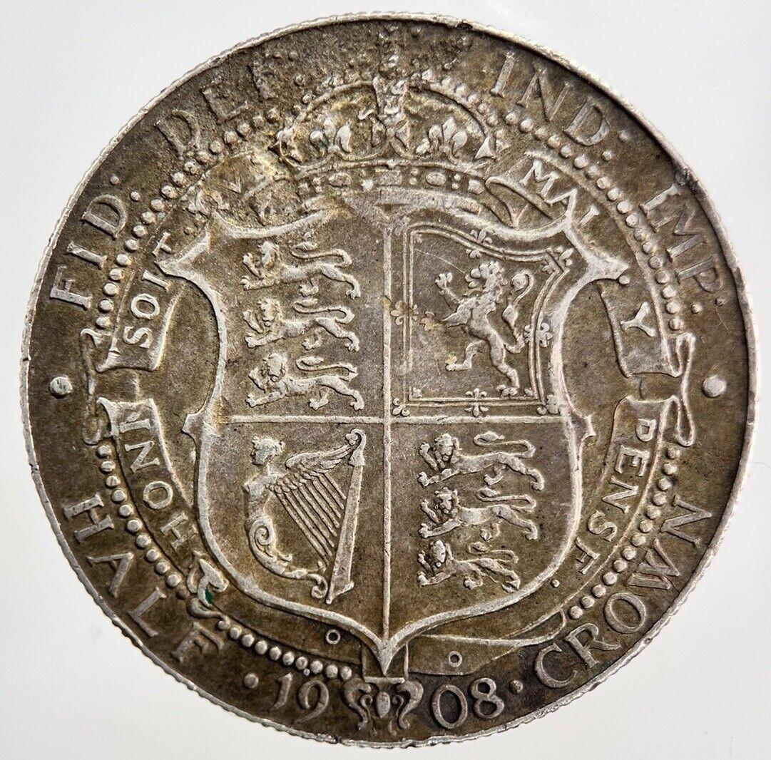 1908 Edward VII Half-Crown Silver Coin | Very High Grade