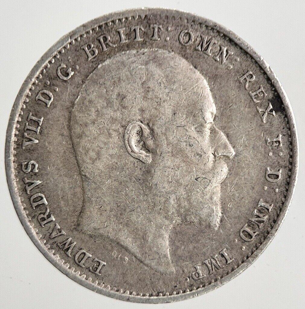 1908 Edward VII Threepence Silver Coin | Very High Grade | a9818