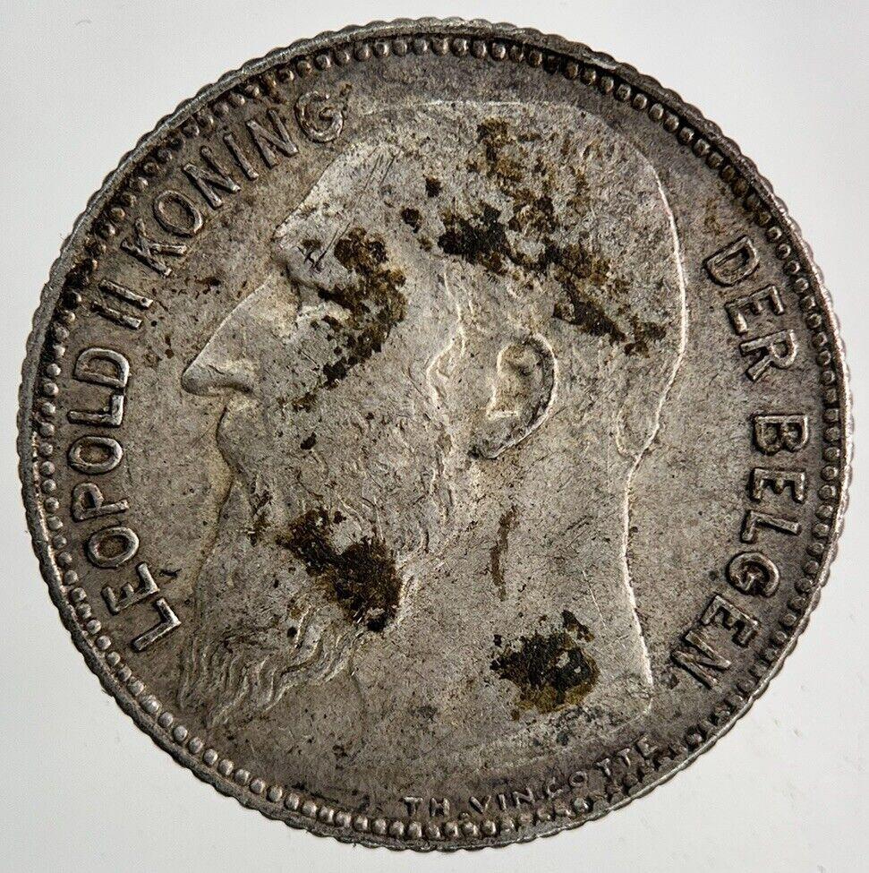 1909 Belgium 1 Franc Silver Coin | Fine Collectable Grade