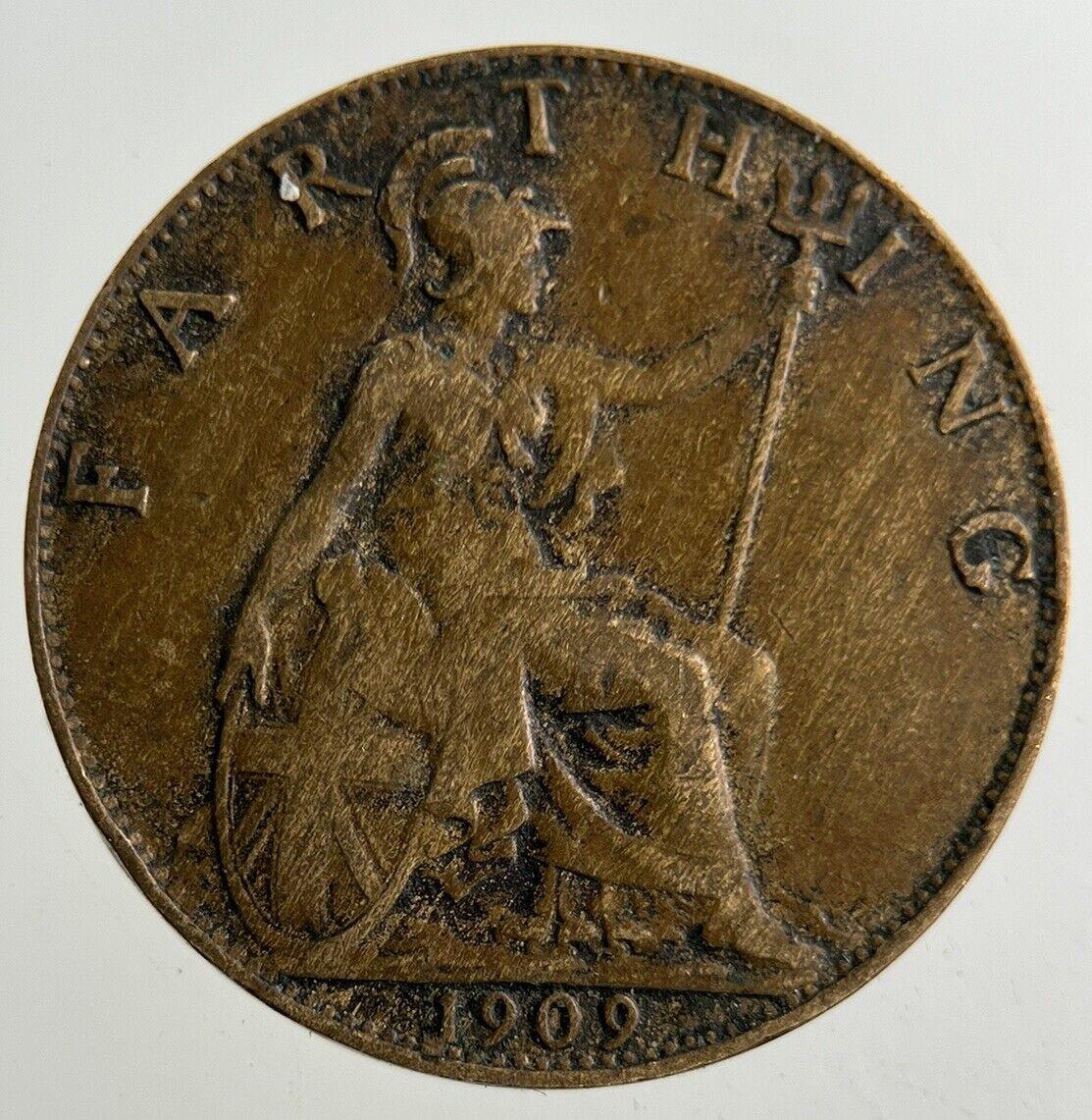 1909 Edward VII Farthing Coin | Fine Collectable Grade