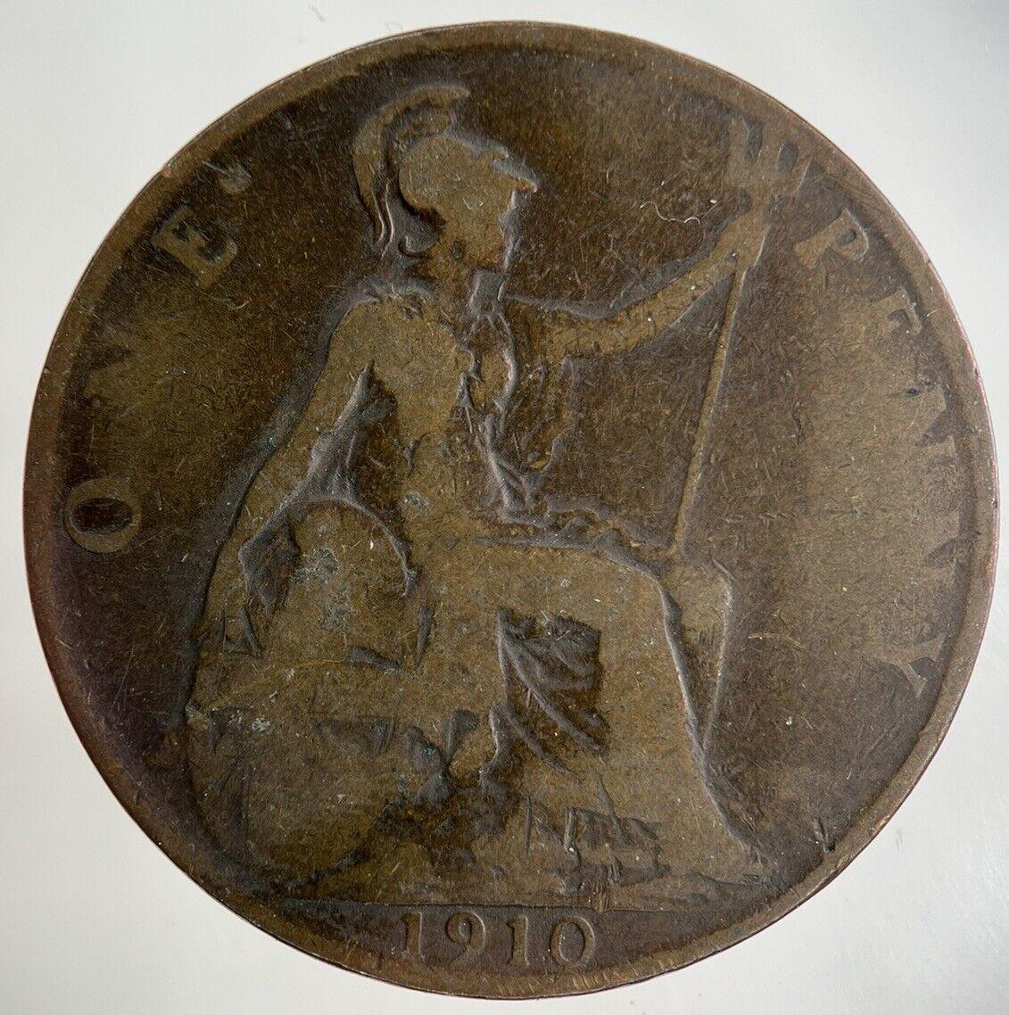 1910 Edward VII One Penny Coin | Collectable Grade