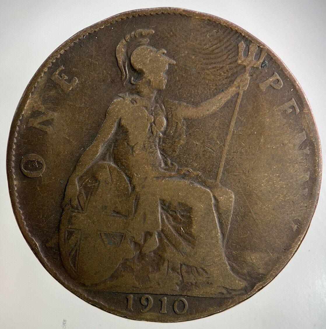 1910 Edward VII One Penny Coin | Collectable Grade