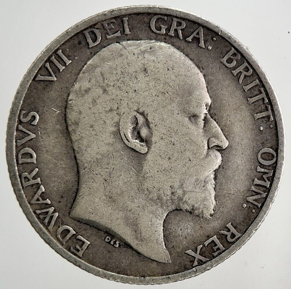 1910 Edward VII Shilling Silver Coin | Fine Collectable Grade | a9383