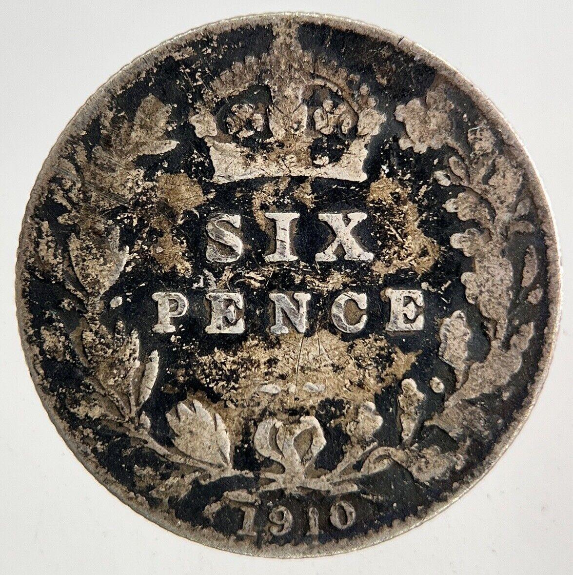 1910 Edward VII Sixpence Silver Coin | Collectable Grade