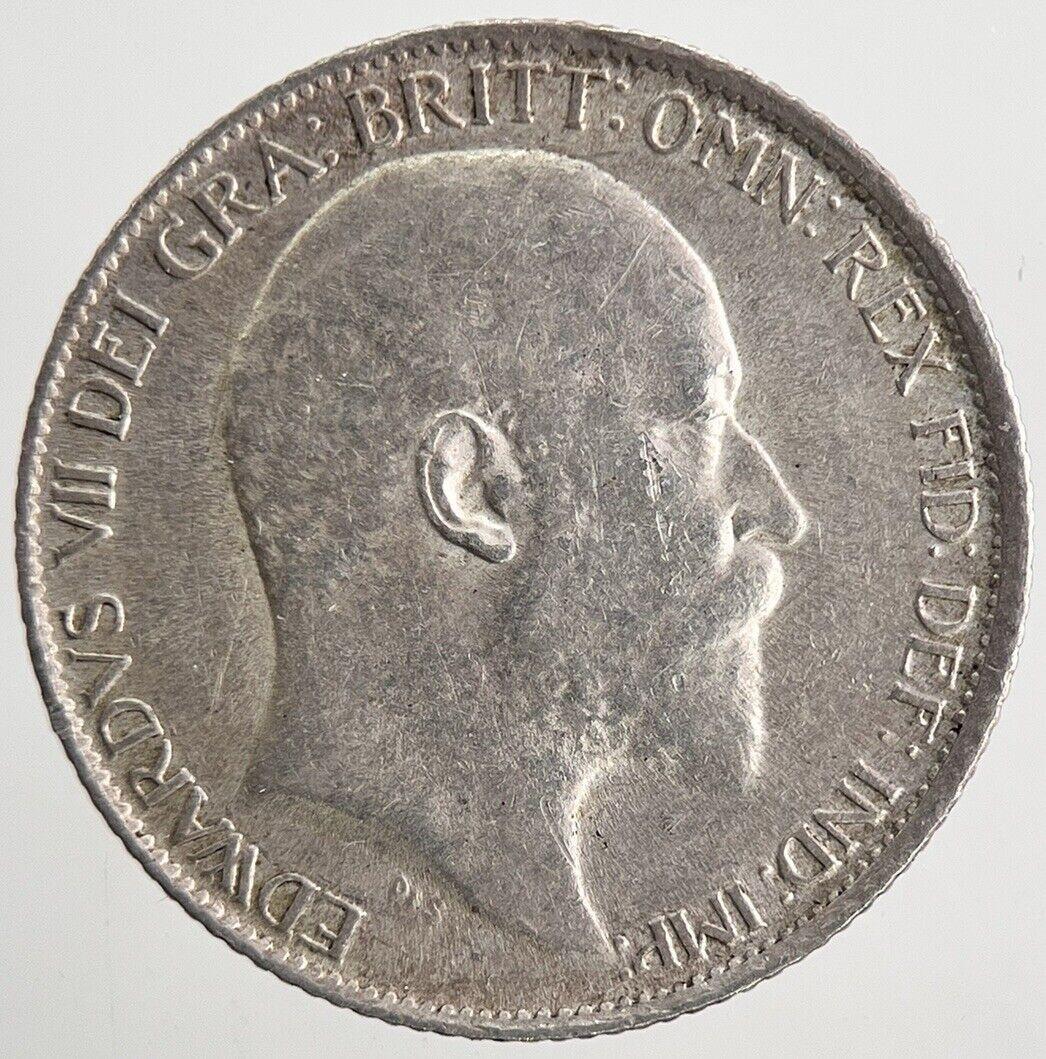 1910 Edward VII Sixpence Silver Coin | Very High Grade | a9550