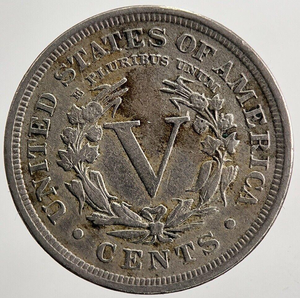 1910 US USA Liberty V 5 Cents Nickel Coin | Fine Collectable Grade | a5006
