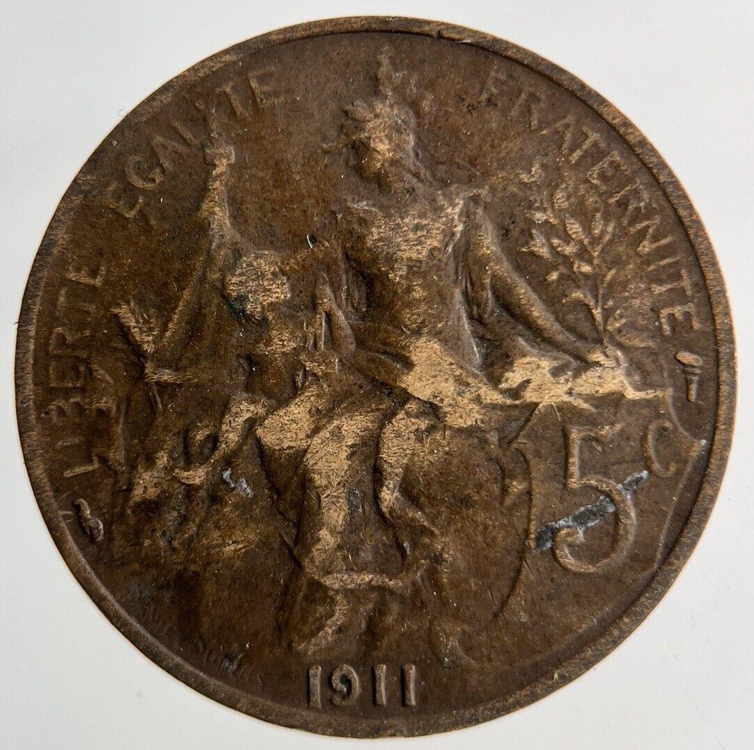 1911 France 5 Centimes Coin | Collectable Grade