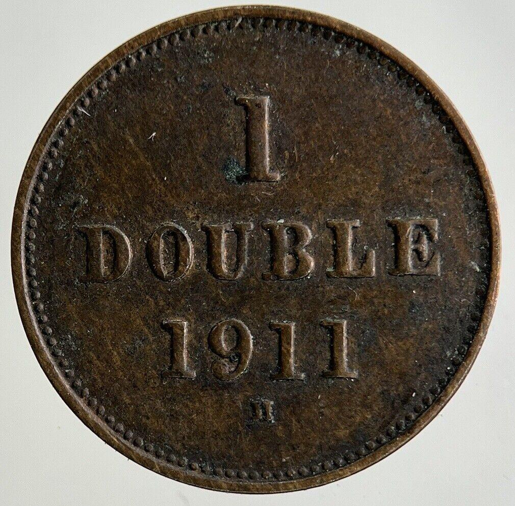 1911 Guernsey 1 Double Coin | Fine Collectable Grade