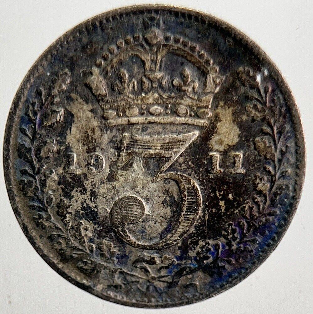 1911 George V Threepence Silver Coin | Very High Grade | a5481