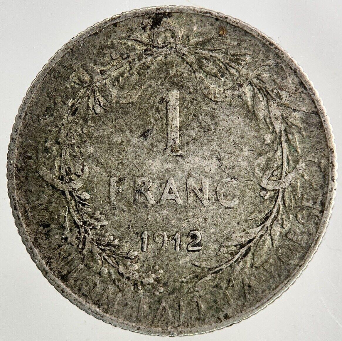 1912 Belgium 1 Franc Silver Coin | Collectable Grade