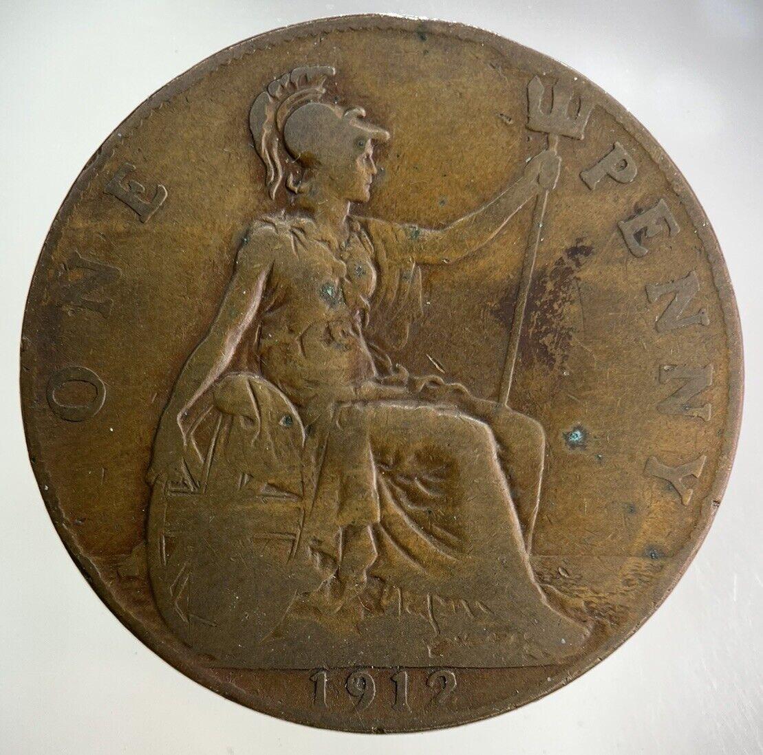 1912 George V One Penny Coin | Collectable Grade