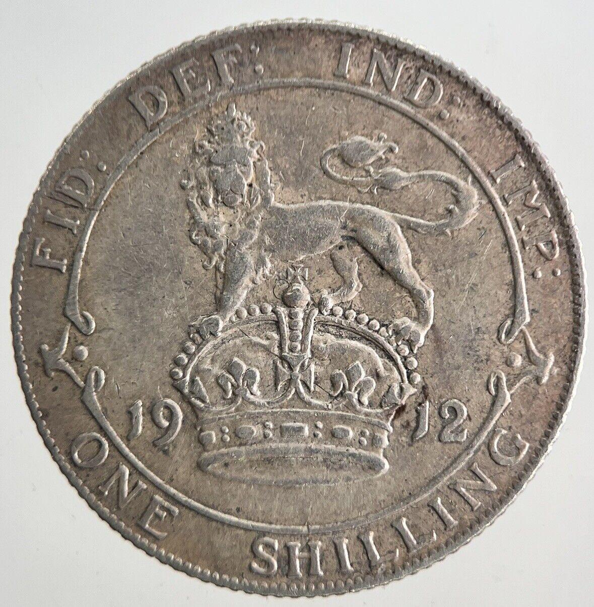 1912 George V Shilling Silver Coin | Fine Collectable Grade | a9902