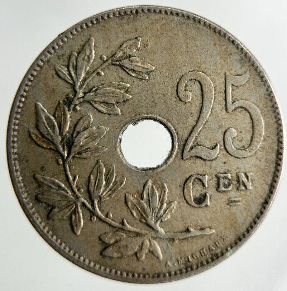 1913 Belgium 25 Centimes Coin | Fine Collectable Grade