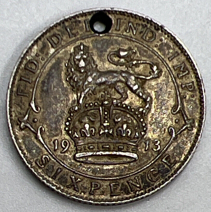 1913 George V Sixpence | British Silver Coin | Very High Grade | a1171
