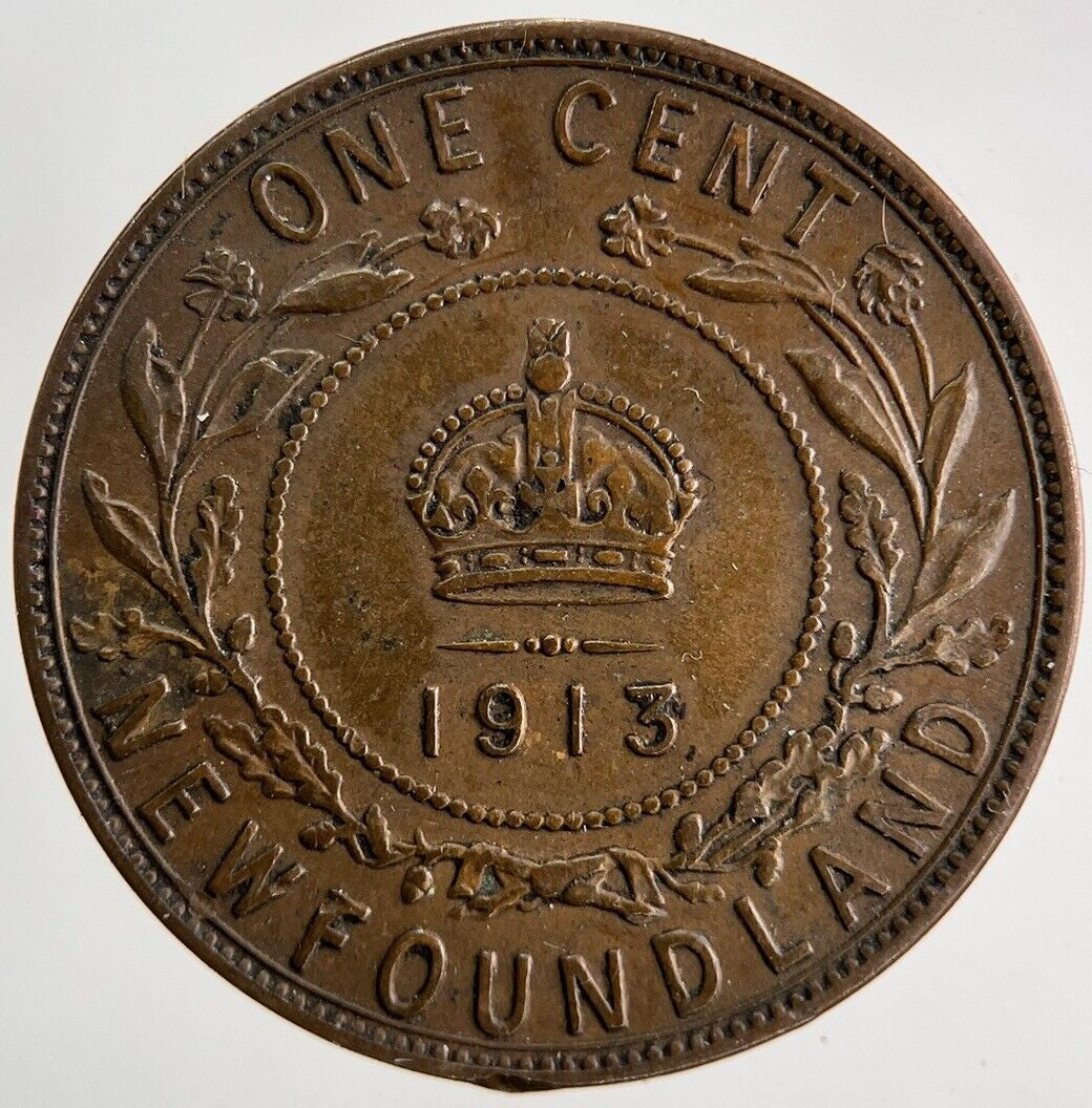 1913 Canada New Foundland One Cent Coin | Fine Collectable Grade