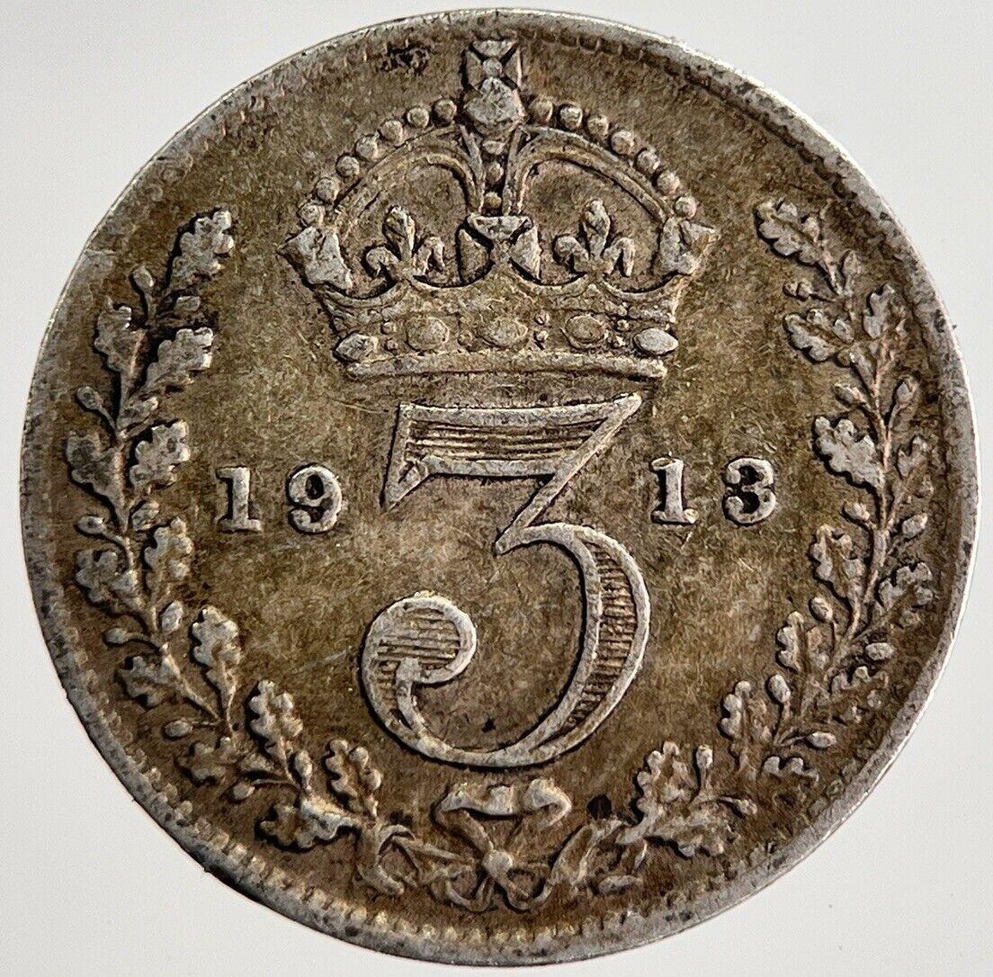 1913 George V Threepence Silver Coin | Very High Grade | a8580