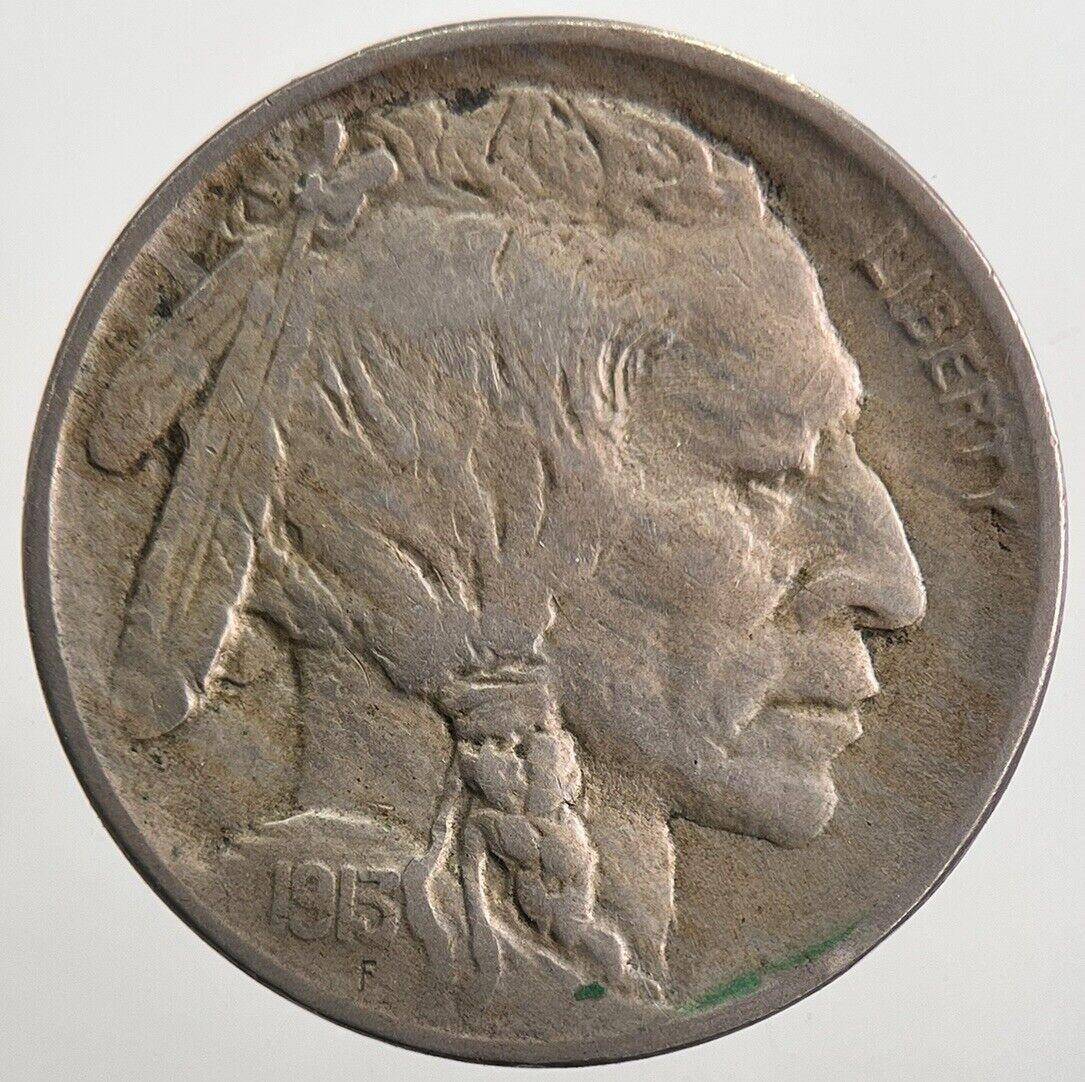 1913 USA Buffalo Indian Head Nickel 5 Cents Coin | Fine Collectable Grade a5649