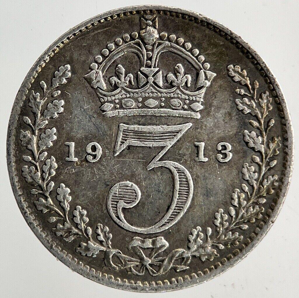 1913 George V Threepence Silver Coin | Very High Grade