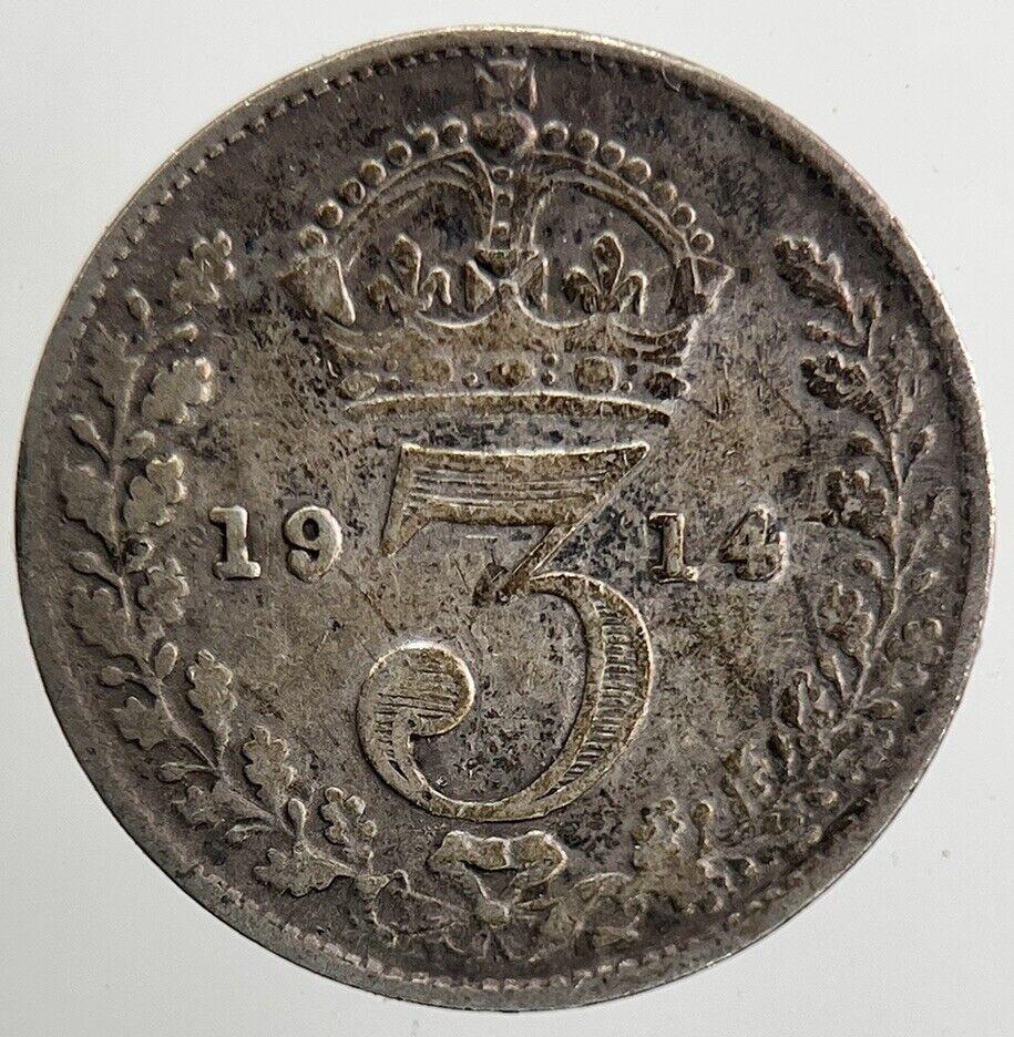1914 George V Threepence Silver Coin | Fine Collectable Grade