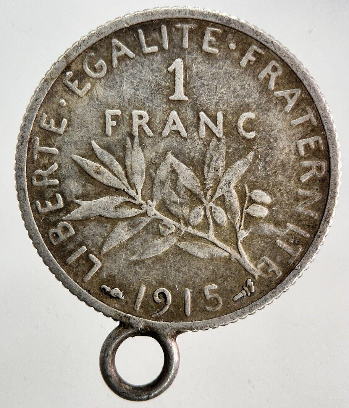 1915 France 1 Franc Silver Coin | Fine Collectable Grade