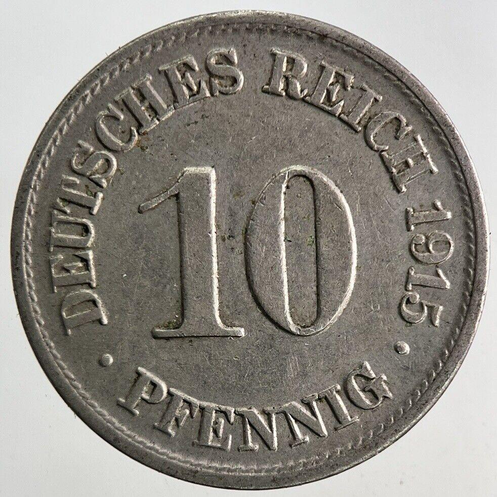 1915 Germany 10 Pfennig Coin | Fine Collectable Grade