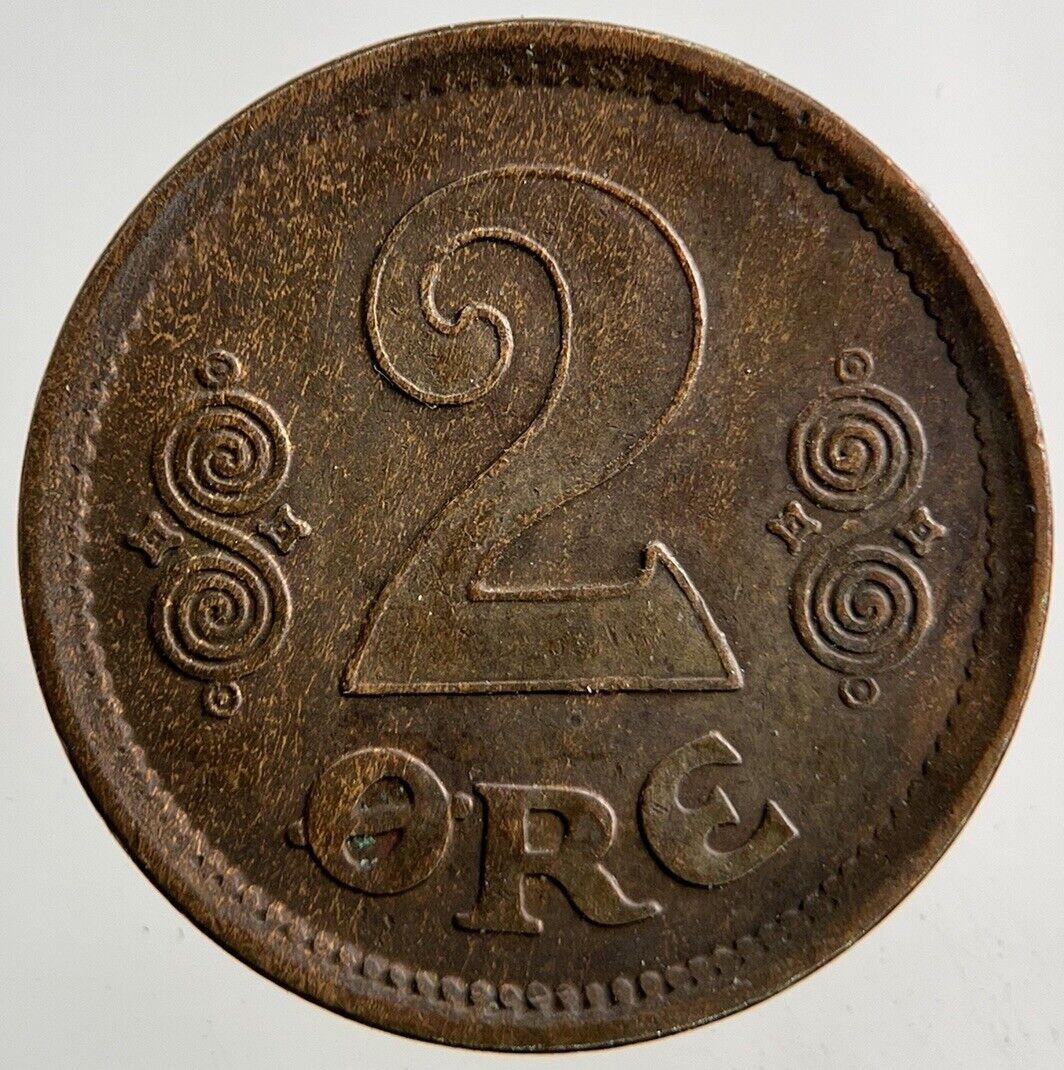 1916 Denmark 2 Ore Coin | Fine Collectable Grade