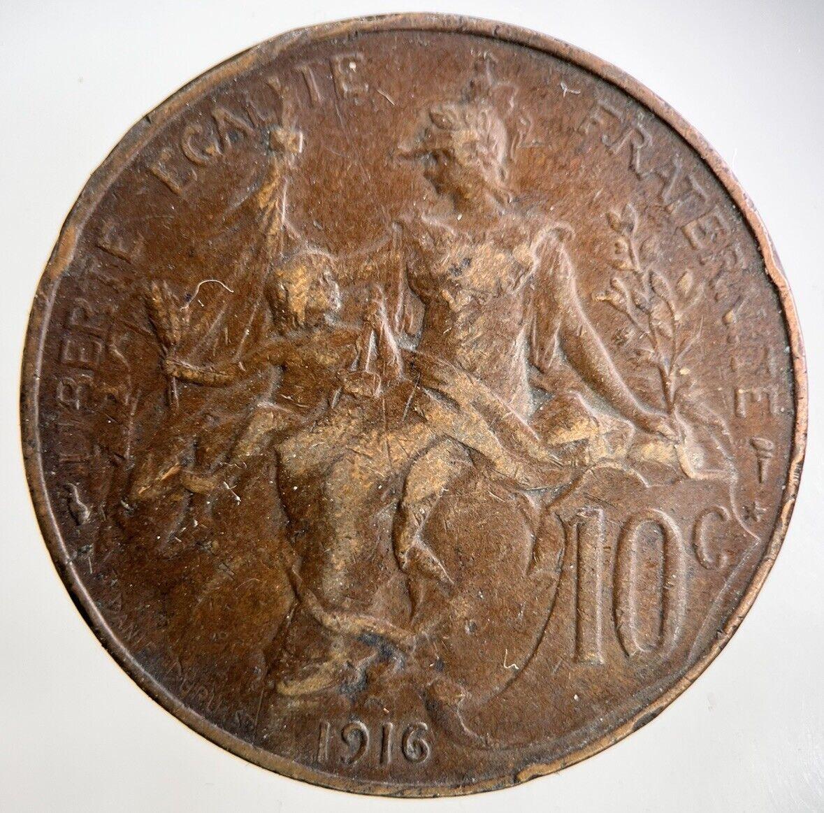 1916 France 10 Centimes Coin | Collectable Grade