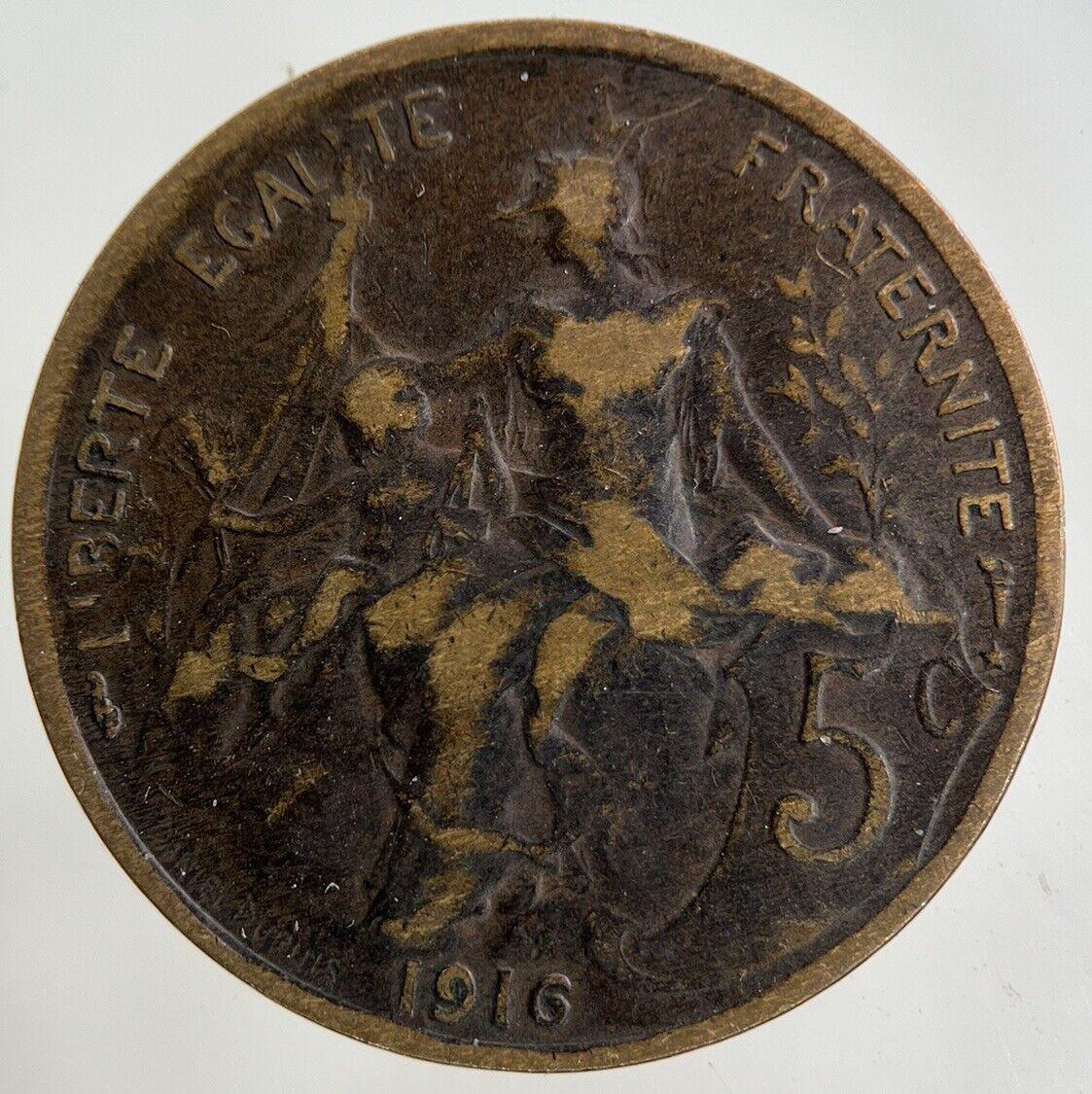 1916 France 5 Centimes Coin | Collectable Grade