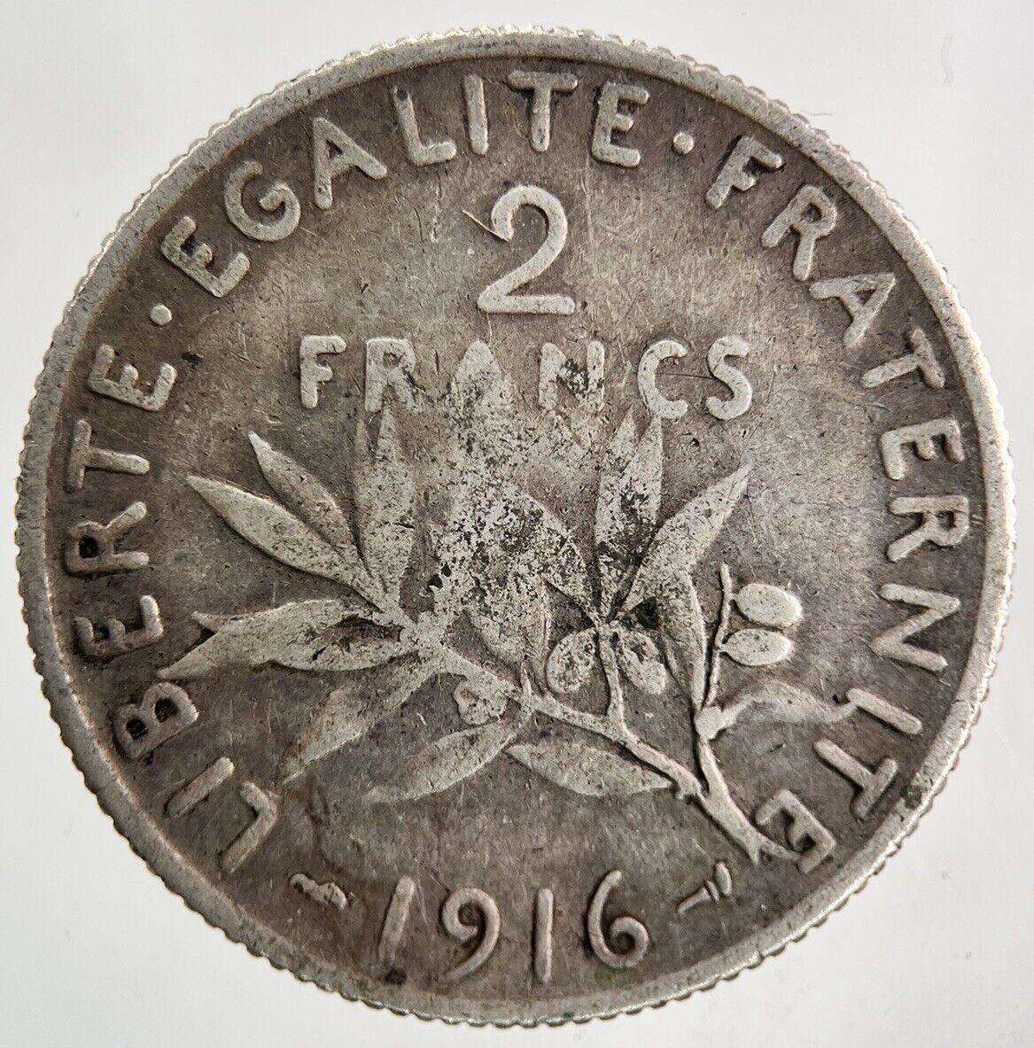 1916 France 2 Francs Silver Coin | Collectable Grade