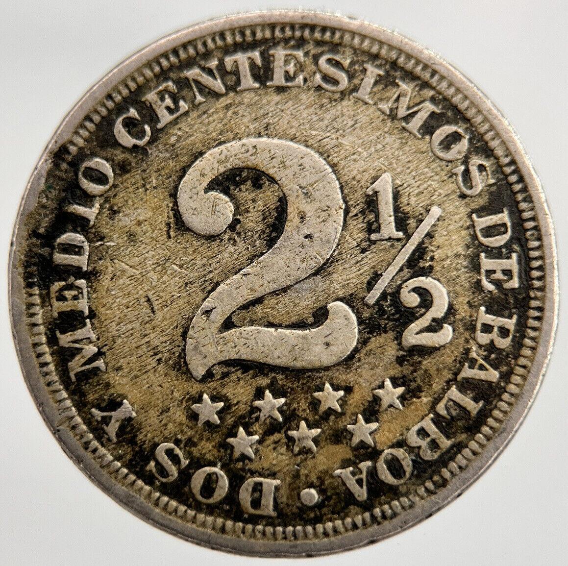 1916 Panama 2 1/2 Centesimos Coin | Fine Collectable Grade | a1585