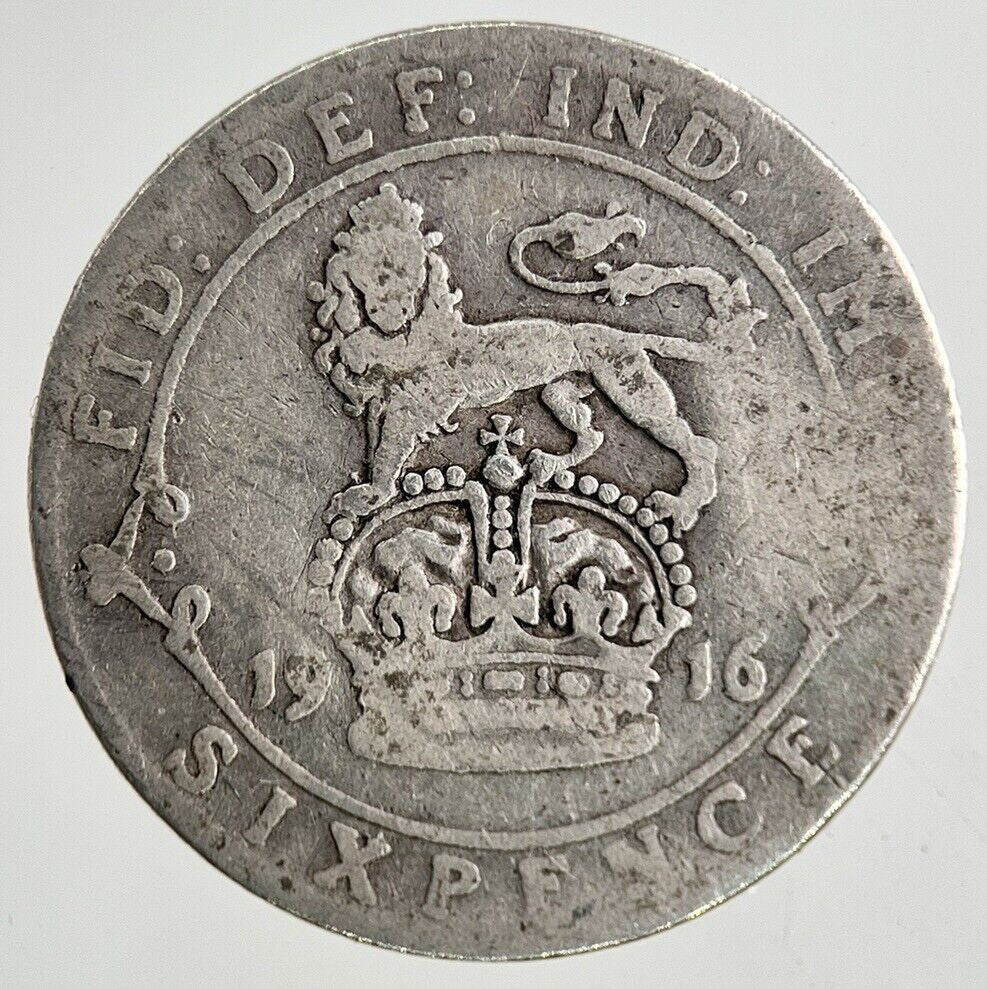 1916 George V Sixpence Silver Coin | Collectable Grade