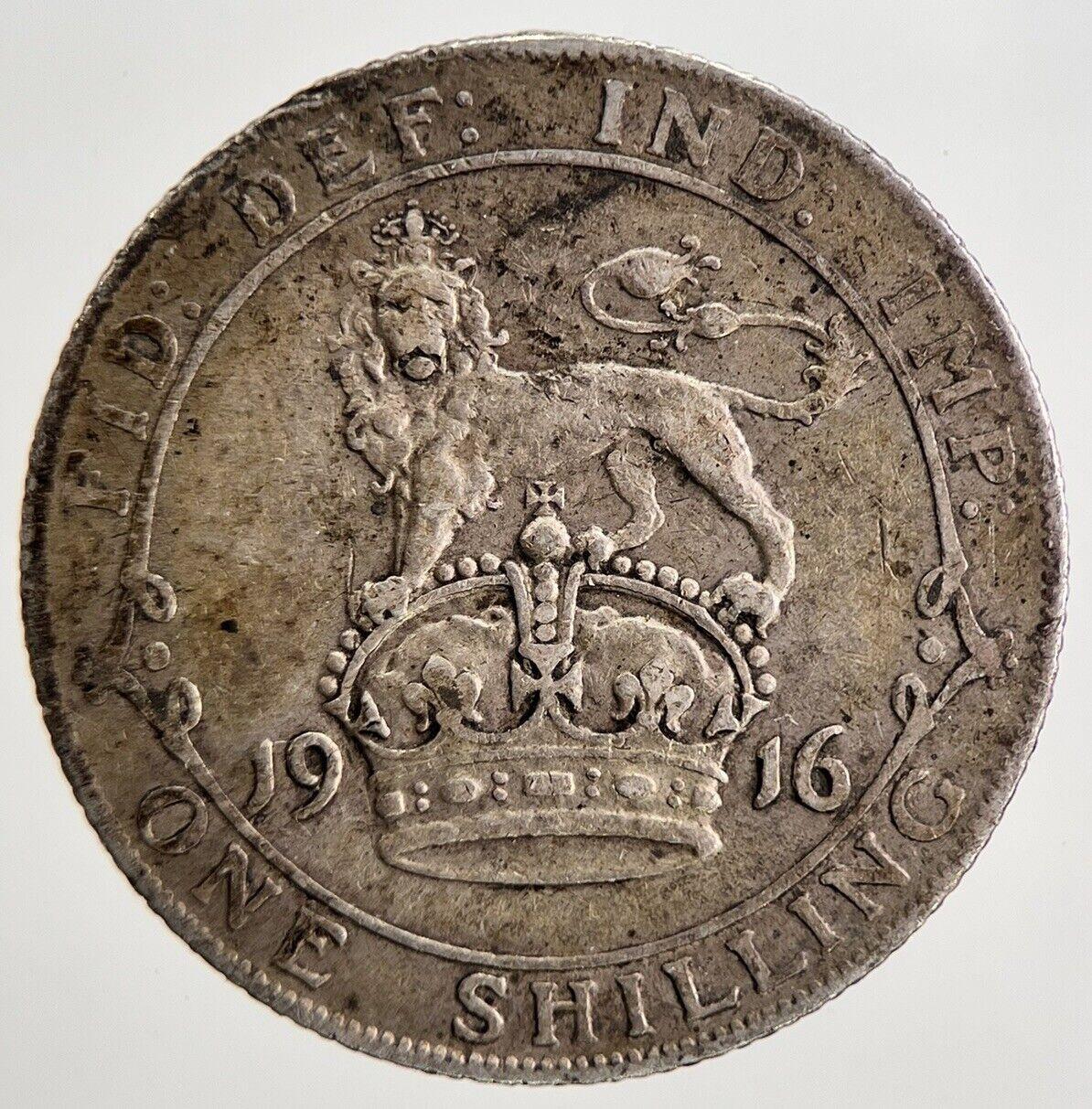 1916 George V Shilling Silver Coin | Fine Collectable Grade | a5544