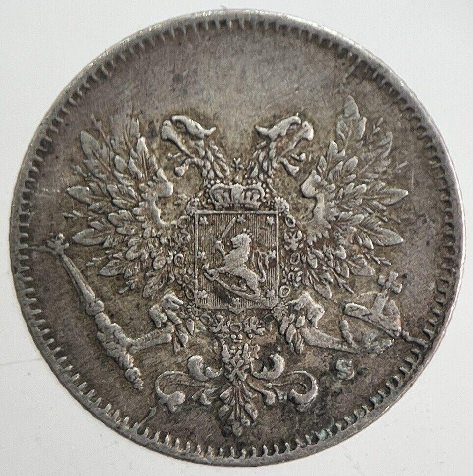 1917 Finland 25 Pennia Silver Coin | Very High Grade | a4859