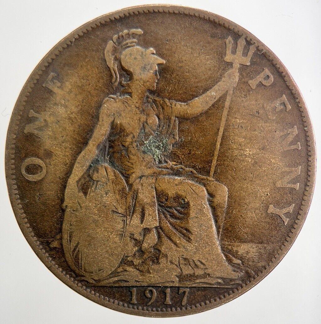 1917 George V One Penny Coin | Collectable Grade