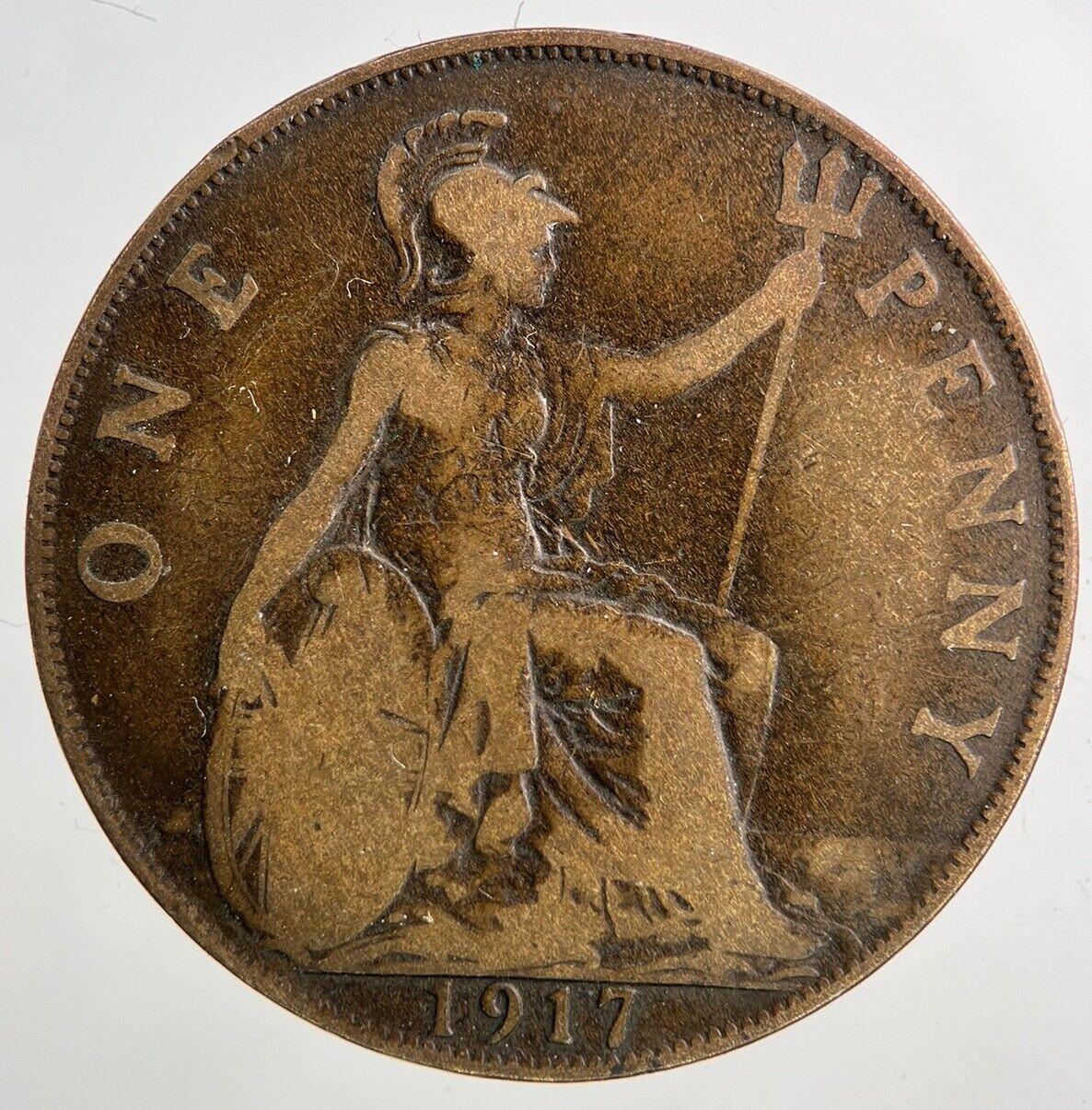 1917 George V One Penny Coin | Collectable Grade