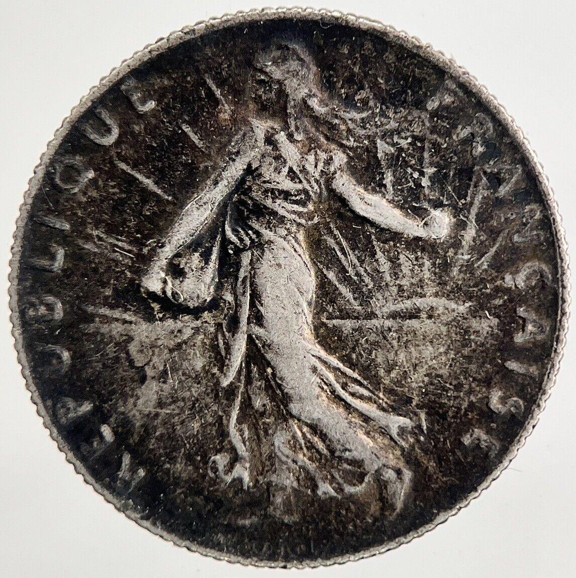 1918 France 50 Centimes Silver Coin | Fine Collectable Grade