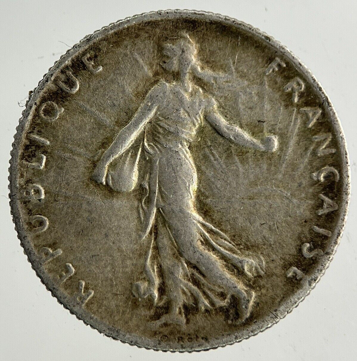 1918 France 50 Centimes Silver Coin | Fine Collectable Grade