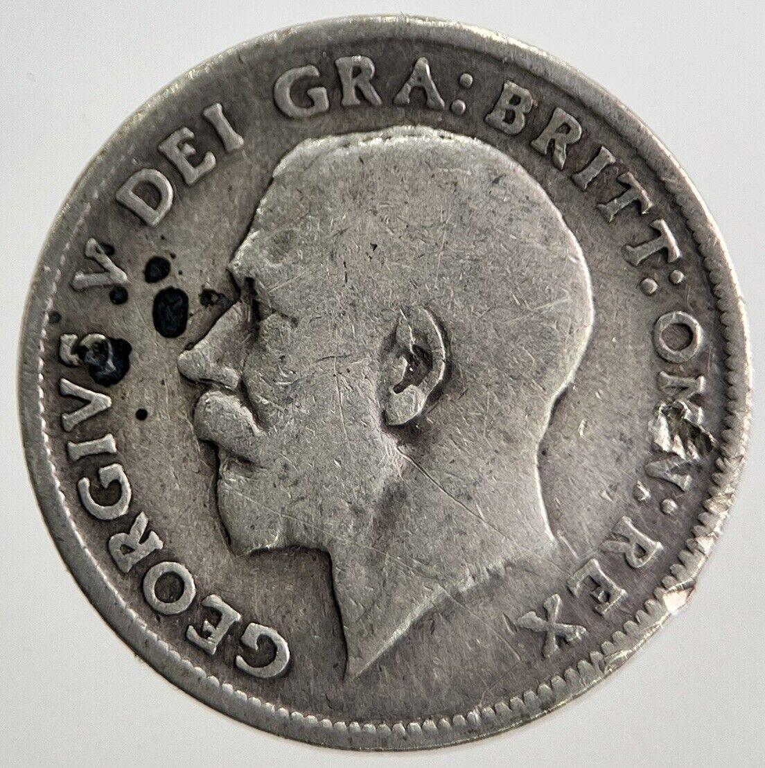 1918 George V Sixpence Silver Coin | Fair Grade | a7251