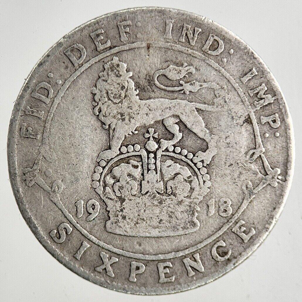 1918 George V Sixpence Silver Coin | Fair Grade