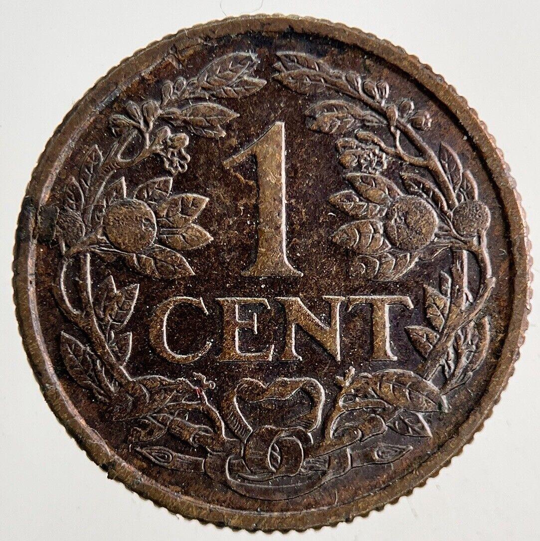 1918 Netherlands 1 Cent Coin | Fine Collectable Grade