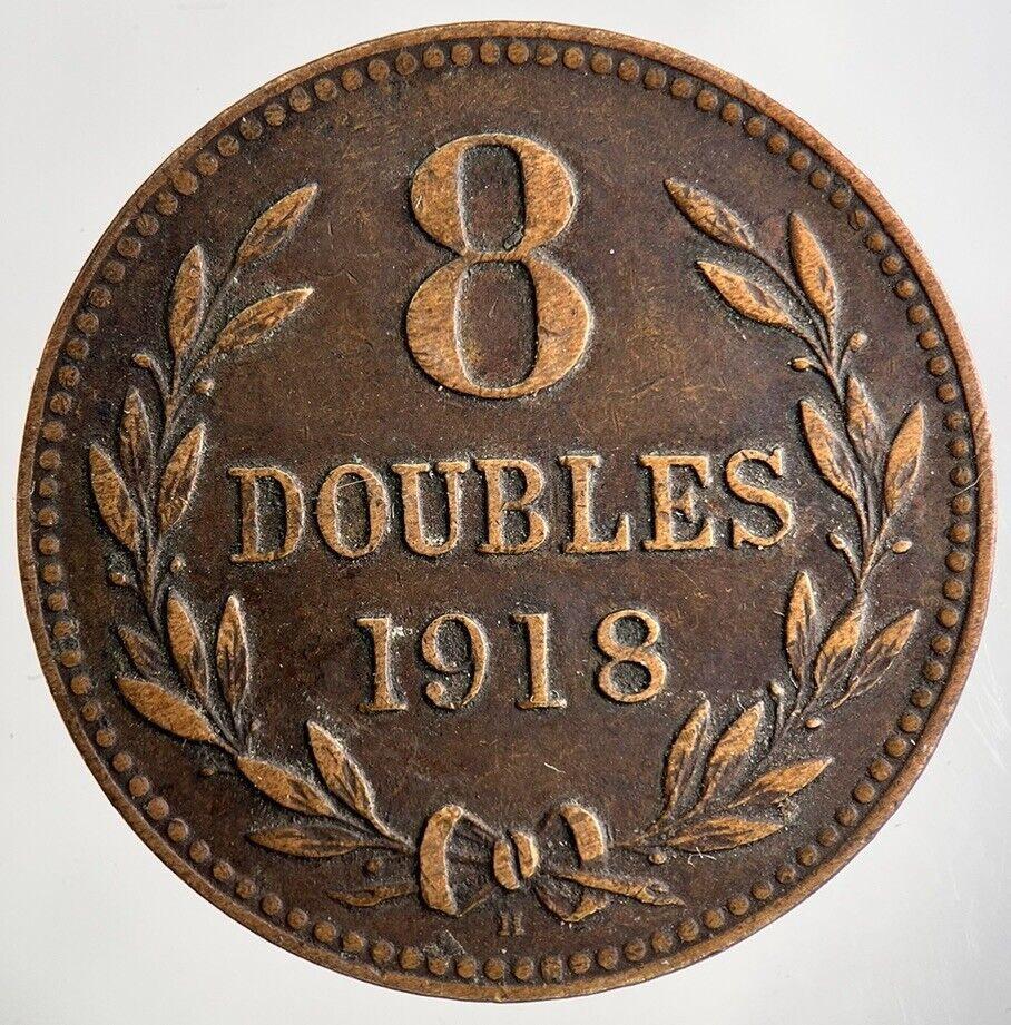 1918 Guernsey 8 Doubles Coin | Collectable Grade