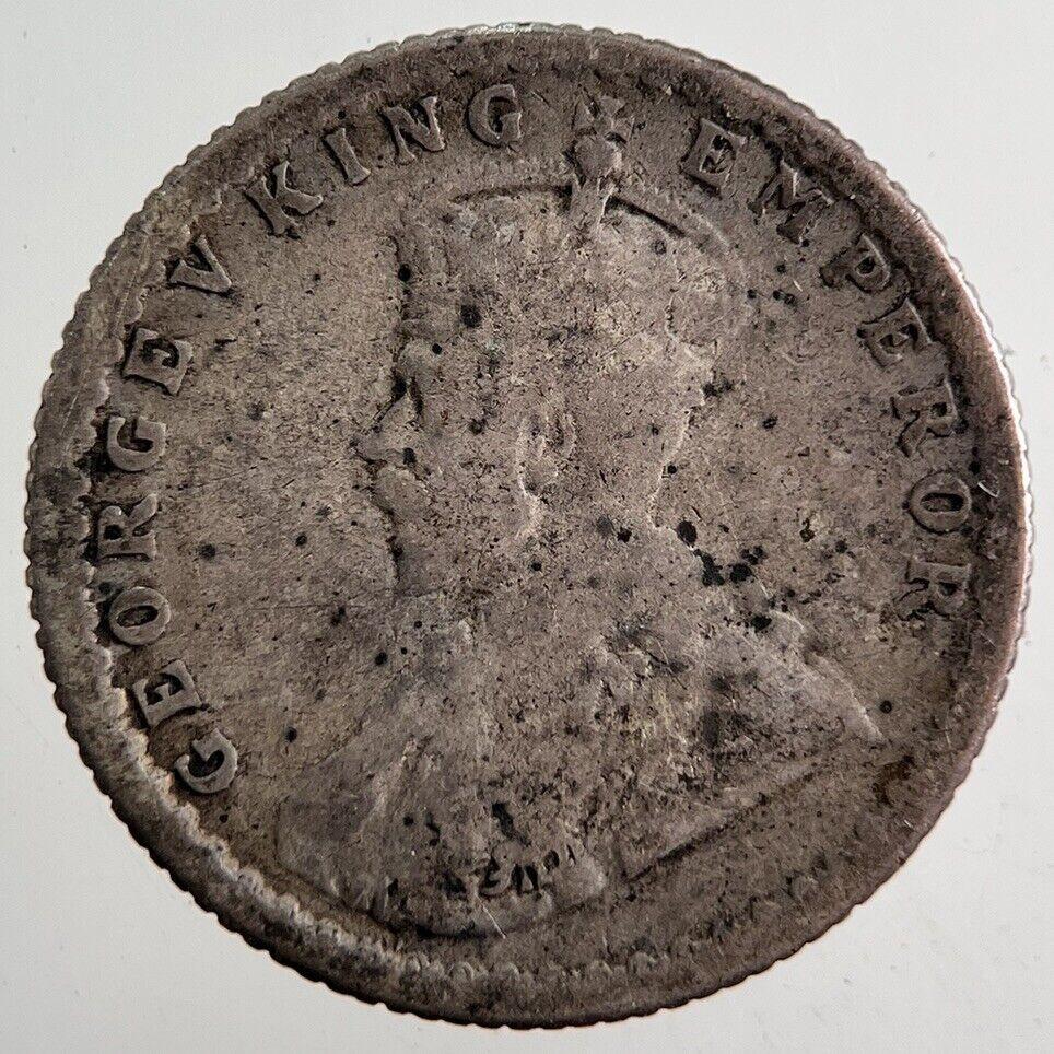 1918 India 1/4 Quarter Rupee Silver Coin | Collectable Grade