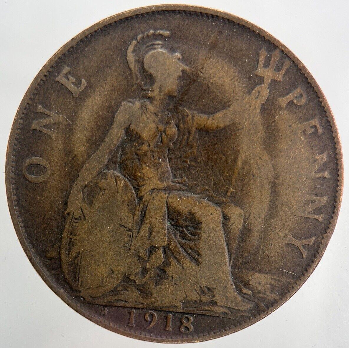 1918-H George V One Penny Coin | Collectable Grade