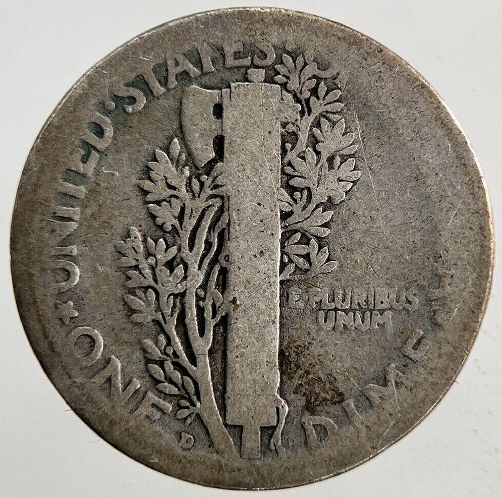1918-D US USA Mercury One Dime Silver Coin | Collectable Grade
