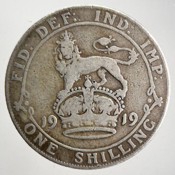 1919 George V Shilling Silver Coin | Collectable Grade | a4670