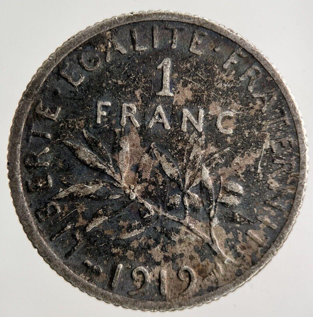 1919 France 1 Franc Silver Coin | Fine Collectable Grade