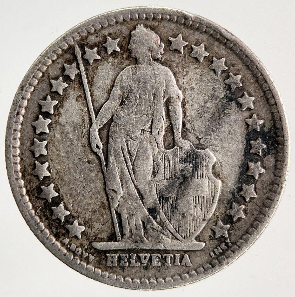 1920 Switzerland Swiss 1/2 Half Franc Silver Coin | Fine Collectable Grade