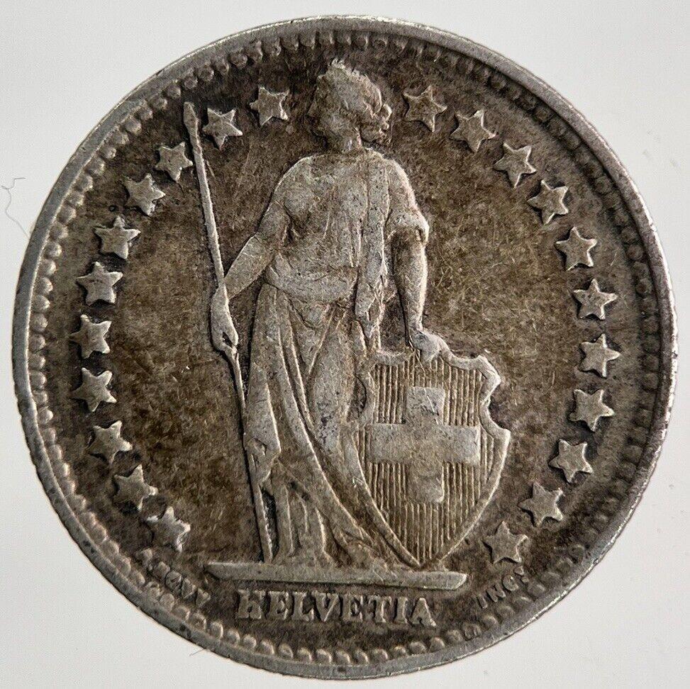1920 Switzerland Swiss 1/2 Half Franc Silver Coin | Fine Collectable Grade